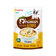 듀먼 영양 강아지 간식 파우치, 삼계탕, 80g, 1개