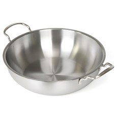 Kitchen-Art IH爐適用不鏽鋼淺湯鍋, 1個, 24cm, 銀色