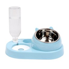 SanBeans 고양이 자동 피더 물 디스펜서 개 마시는 그릇 애완 동물 제품 (파란색), 1개, Blue