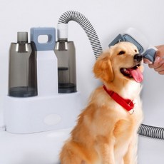 Fowod 애견 강아지 고양이 미용기 이발기 6in1 반려동물 진공 청소기 2.5L대용량, 흰색, 흰색 * 6in1