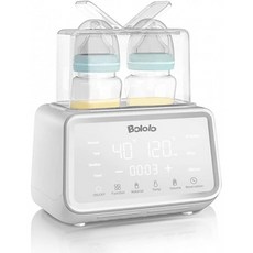 BOLOLO 아기병 급속 우유 워머&amp;멸균기 7in-1 모유용 이중병 워머 LCD 디스플레이 장착 아기 식품, 단일옵션