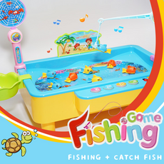 낚시놀이 자석물고기 피싱게임 장난감 어린이 아동 유아 교구 게임, 블루