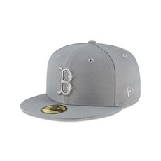 보스턴 레드삭스 뉴에라 MLB 기본 컬렉션 59피프티 피티드 모자 그레이 UV