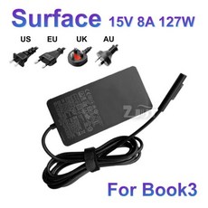 마이크로소프트 서피스 Book3 1932 호환 노트북 전원 어댑터 15V 8A 127W AC Book2 Book1 노트북 3 Pro7 충전기 5V 1.5A, 02 EU, 1개