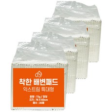 뽀또펫 익스트림 배변패드 72g, 4개, 30개입 - 깔끄미애견패드