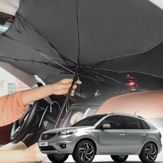 차량햇빛가리개 뉴QM5 앞유리커버 차박 우산형 햇빛가리개, 대형, 1개
