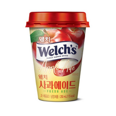 푸르밀 웰치 사과에이드 과즙컵음료 250ml x 5개