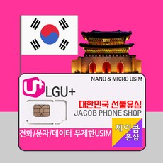 한국유심 30일 / 데이터 LTE 무제한 전화문자 / 선불유심 선불폰 LGU+ 신용불량 외국인 교포 유학생 바이어 본인, LTE 데이터무제한