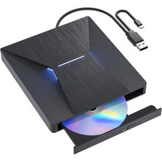 Windows XP 7 8 10 노트북 데스크톱과 호환되는 외장형 블러레이 DVD CD 드라이브 USB 3.0 및 Type-C 블루레이 리더 3D 슬림 광학