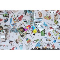 Smile4autism Small4autism Small 1.5x1.5 루즈 그림 플래시 카드 수용성 표현 언어 음 (Laminated Real life Boy cards), Laminated Real life Boy cards