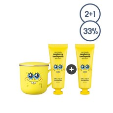 몽디에스 (2+1) 키즈 스폰지밥 베이비치약 + 양치컵(옐로우) set