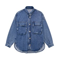 자라 ZARA 여자데님셔츠 주머니 청점퍼 캐주얼 02H0228