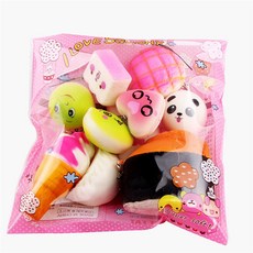 인박카 새로운 브랜드 스쿼시 안티 스트레스 장난감 15 pcs 짜기 중간 미니 소프트 squishy 빵 완구 키 balle 안, 10 pcs