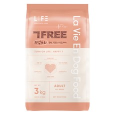 라비앙독 기억프리 7Free 강아지 사료 푸드, 올브리드 어덜트, 1개, 3kg