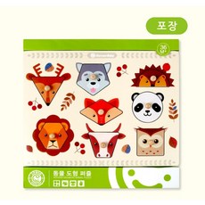 고려베이비 두돌장난감 소근육발달 아기원목교구 동물 도형 원목 꼭지퍼즐
