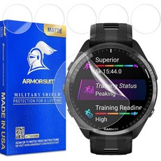 가민 포러너 965 47mm 안티 글레어 스크린 프로텍터 밀리터리용 ArmorSuit 6 팩쉴드 매트 필름 - 미국산, 가민 포러너 965 47mm 안티 글레어 스크린 프로텍