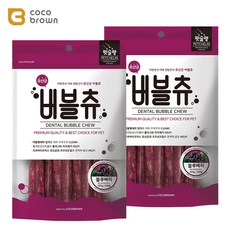 덴탈버블츄 유산균 껌 100g (2개) / 강아지 치석제거 도움 껌, 블루베리 100g(2개)