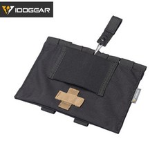 IDOGEAR Tactical First Aid Kit Pouch Medical Organizer Pouch MOLLE 9022B 의료 장비 3548, 검정, 중국