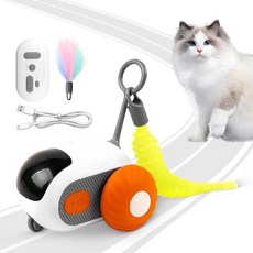 스마트 고양이 자동차 자동 이동 원격 제어 실내 상호 작용 놀이, 1개
