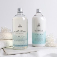 아이보브 프리미엄 고농축 코튼블랑 1L 아기 세제+유연제, 1세트, 2L 1세트, 2L