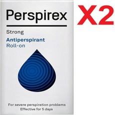 [영국발송] 20g 2개 퍼스피렉스 스트롱 발한 억제제 롤온 데오드란트 Perspirex Strong Antiperspirant Roll-On, 20ml