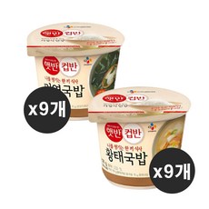 CJ제일제당 컵반 미역국밥 167g x 3p + 황태국밥 170g x 3p, 3세트