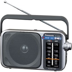 파나소닉 휴대용 AM FM 라디오 배터리 작동 아날로그 AC 전원 실버 RF2400D USA