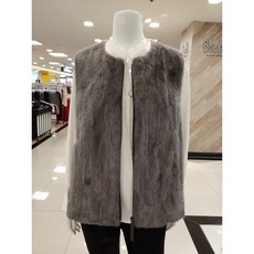 아르테 리얼 밍크 양털무스탕 집업 베스트 DNDCFV860