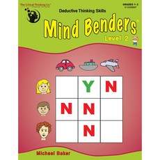 [원서] Book Mind Benders Level 2 Workbook - Deductive Thinking Ski 책 마인드 벤더 2단계 워크북 - 연역적 사고 기술 퍼즐(
