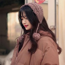 모자 겨울 귀도리 니트 귀마개 패션잡화 와이드 방울