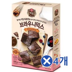 백설 쫀득한 브라우니믹스 320gx4개 맛있는간식 간식
