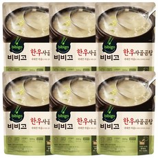 비비고 한우사골곰탕, 6개, 500g