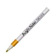 건조 영구 사인 마커 펜 흰색 형광펜 아트 파인라이너 섬유 드로잉 아크릴 1개, [05] golden marker