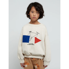 [BOBO CHOSES] 보보쇼즈 23FW 키즈 맨투맨 티셔츠 Crazy Bicy sweatshirt 223AC036