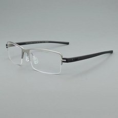 TAG Hezekiah 브랜드 남성용 티타늄 광학 안경테 남성용 하프 프레임 안경테 3922 스퀘어 아이웨어 초경량
