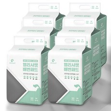 카라즈펫 붙이는 강아지 배변패드 300매 / 99%냄새제거 강력흡수 애견패드, 6팩, 50개입