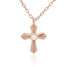 14K 라파 다이아십자가 목걸이