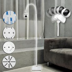 [100%호환] 오버뷰 홈캠 스탠드 가정용 베이비캠 펫캠 무타공 설치, 1세트, 만능브라켓 1세트, 만능브라켓