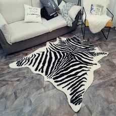 북유럽풍 인테리어 15mm 지브라 카페트 물세탁 러그, 스몰(90x150cm)