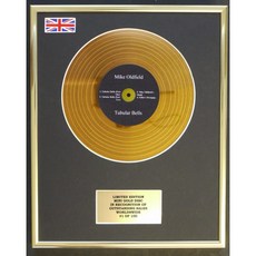 영국직배송 리미티드 에디션 미니 골드 디스크 디스플레이 MIKE OLDFIELD/MINI GOLD DISPLAY/제한된 EDITION/COA/TUBULAR BELL, 단일옵션