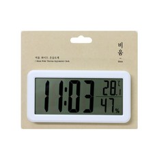 235 비움와이드 온습도계 모닝글로리 탁상시계 알람 거치가능, 1개, 상세페이지 참조