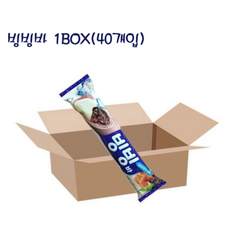 롯데 빙빙바 40입 팥빙수 아이스크림 바 하드, 단품