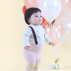 [메르베] 스마일 멜빵 유아 아기레깅스/유아 아기타이즈_사계절