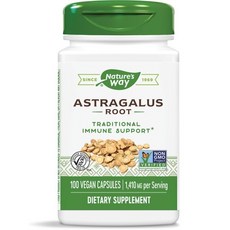 Nature's Way 아스트라갈러스 루트 470mg 베지테리안 캡슐, 100개입, 1개