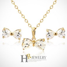 호림쥬얼리14k큐빅귀걸이목걸이셋트