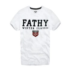 퍼스트레인 남성용 FA 자수 여름 반팔 티셔츠