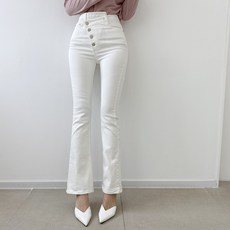 아이엠아이 / 립사선 버튼 부츠컷 팬츠