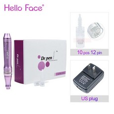 오토 MTS 기계 니들 롤러 닥터펜 Ultima M7 12 pcs 펜 나노 메조테라피 플러그 인 모델 얼굴 도구 112330, 미국 and 10개 12pin
