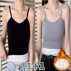픽유얼C 기모 끈 나시 슬림핏 보온 이너