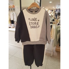 [치크]사선 배색 상하복세트 CKSM24N1B